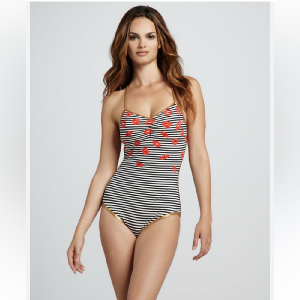 MARC by Marc Jacobs Mademoiselle One Piece Swimsuit Small Women Novelty Print